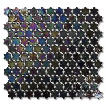 Sicis Petites Fleurs F12 Pepper Glass Mosaic Tile